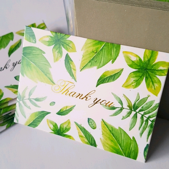 24 pcs Leaves Thank You Cards 2.75x3.75" in - Picture 6 of 12